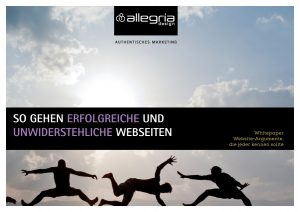 Online Whitepapier für Webseitendesign von allegria design München.