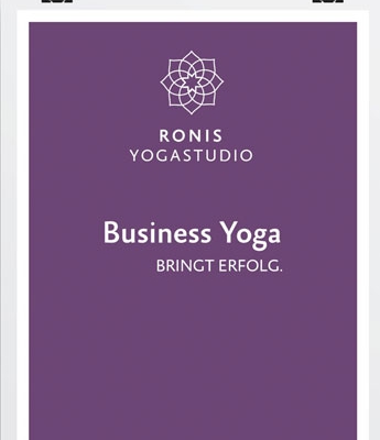 Für Ronis Yogastudio von allegria design, München. Foto: Vector-pro-shutterstock.com